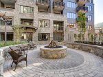 Outdoor Firepit in Courtyard - The Lion Vail